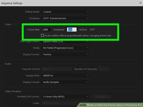 change screen size adobe premiere pro